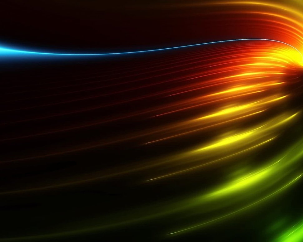 yellow and green LED light wave HD wallpaper