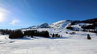 snow covered mountain, mountains, snow