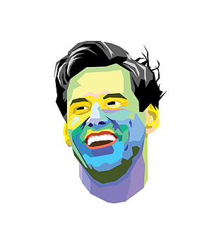 blue and yellow plastic toy, Jim Carrey, actor, low poly