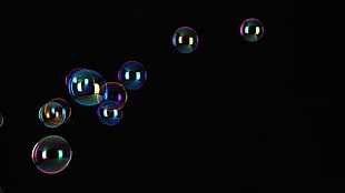 low angle view photography of  bubbles