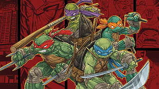 TMNT llustration, artwork, Teenage Mutant Ninja Turtles HD wallpaper