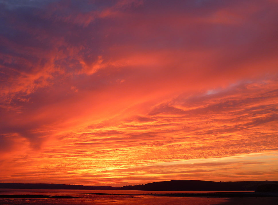 sunset timelapse photo HD wallpaper