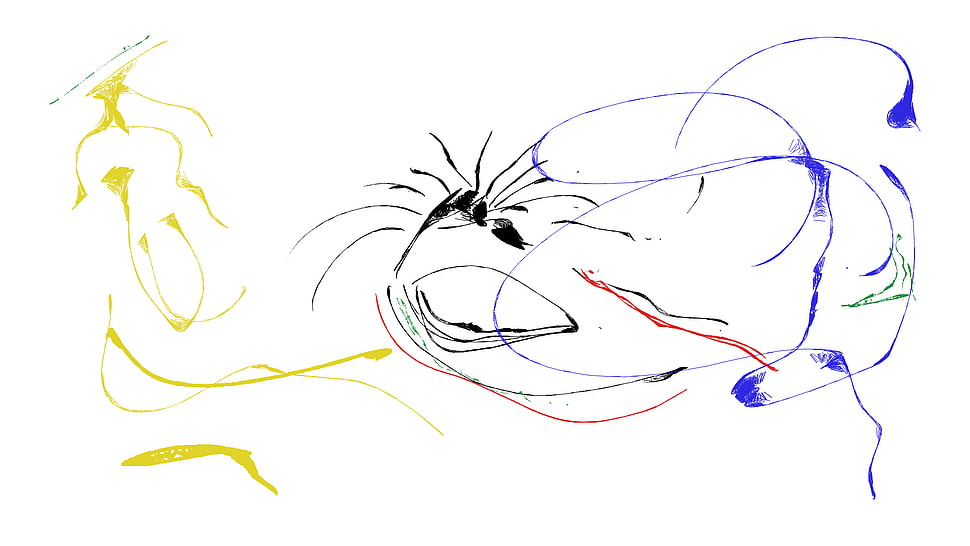 multicolored sketch illustration, abstract, artwork, simple, minimalism HD wallpaper