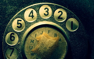 close up photo of rotary phone HD wallpaper