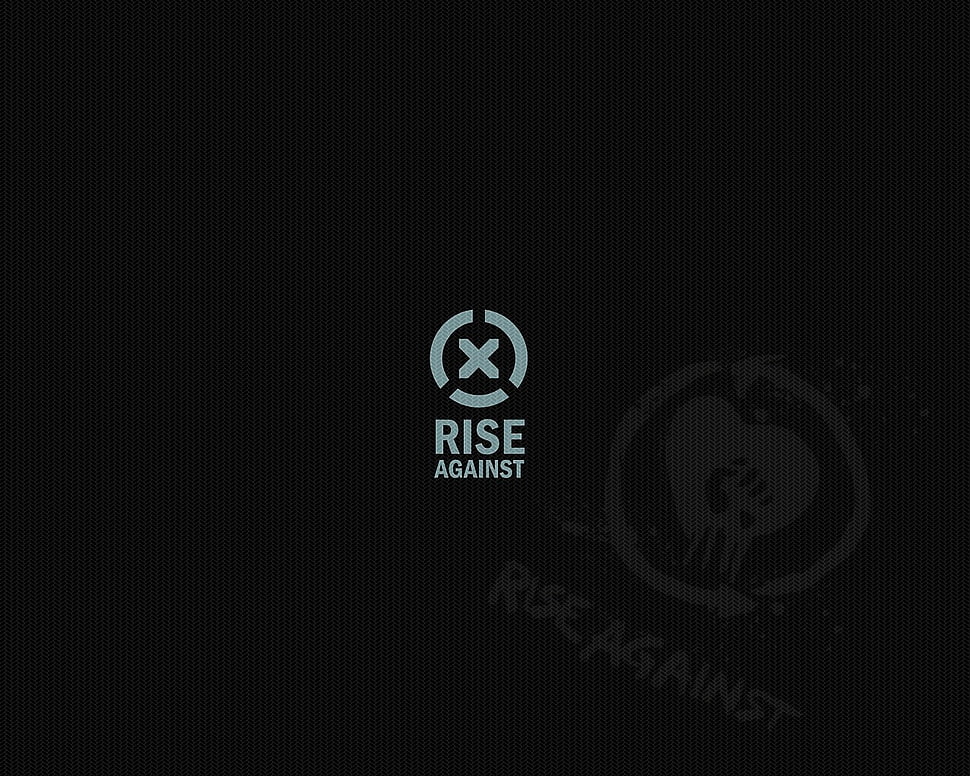 RIse Against logo, minimalism, simple background, typography HD wallpaper