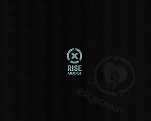 RIse Against logo, minimalism, simple background, typography HD wallpaper