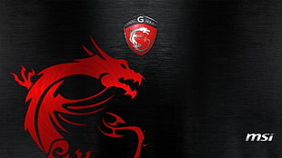 MSI logo, MSI, Gaming Series, dragon, red HD wallpaper