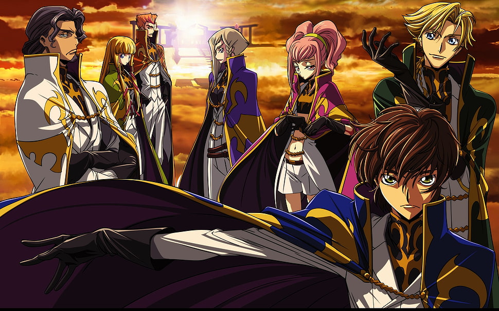 brown haired man anime character, Code Geass, Kururugi Suzaku HD wallpaper