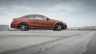 brown coupe, Mercedes-Benz, supercars, car, vehicle