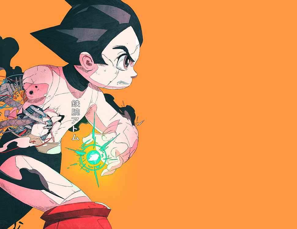 Astro Boy illustration, Astro Boy, cyborg, machine, broken HD wallpaper