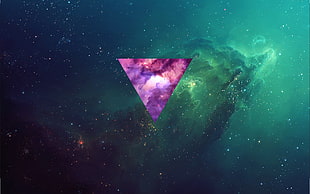 green and purple galaxy digital wallpaper
