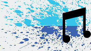 black, teal, and blue musical note illustration, Vinyl Scratch, DJ Pon-3, Stealth_MLP HD wallpaper