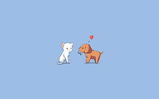 cat and puppy illustration