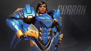 Pharah of Overwatch, Overwatch, armor, Pharah (Overwatch) HD wallpaper