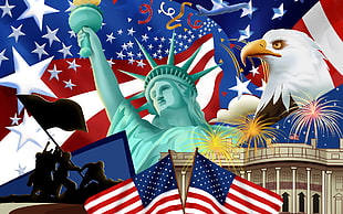 image illustration of USA celebrations HD wallpaper