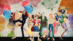 One Piece watercolor painting HD wallpaper