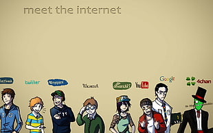 group of people illustration HD wallpaper