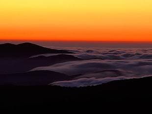 mountain during sun set