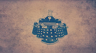 blue tower cannon illustration, Doctor Who, Daleks