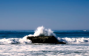 time lapse photography of sea wave