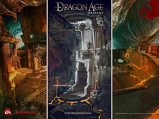 Dragon Age Origin poster, video games, Dragon Age, Dragon Age: Origins, collage HD wallpaper