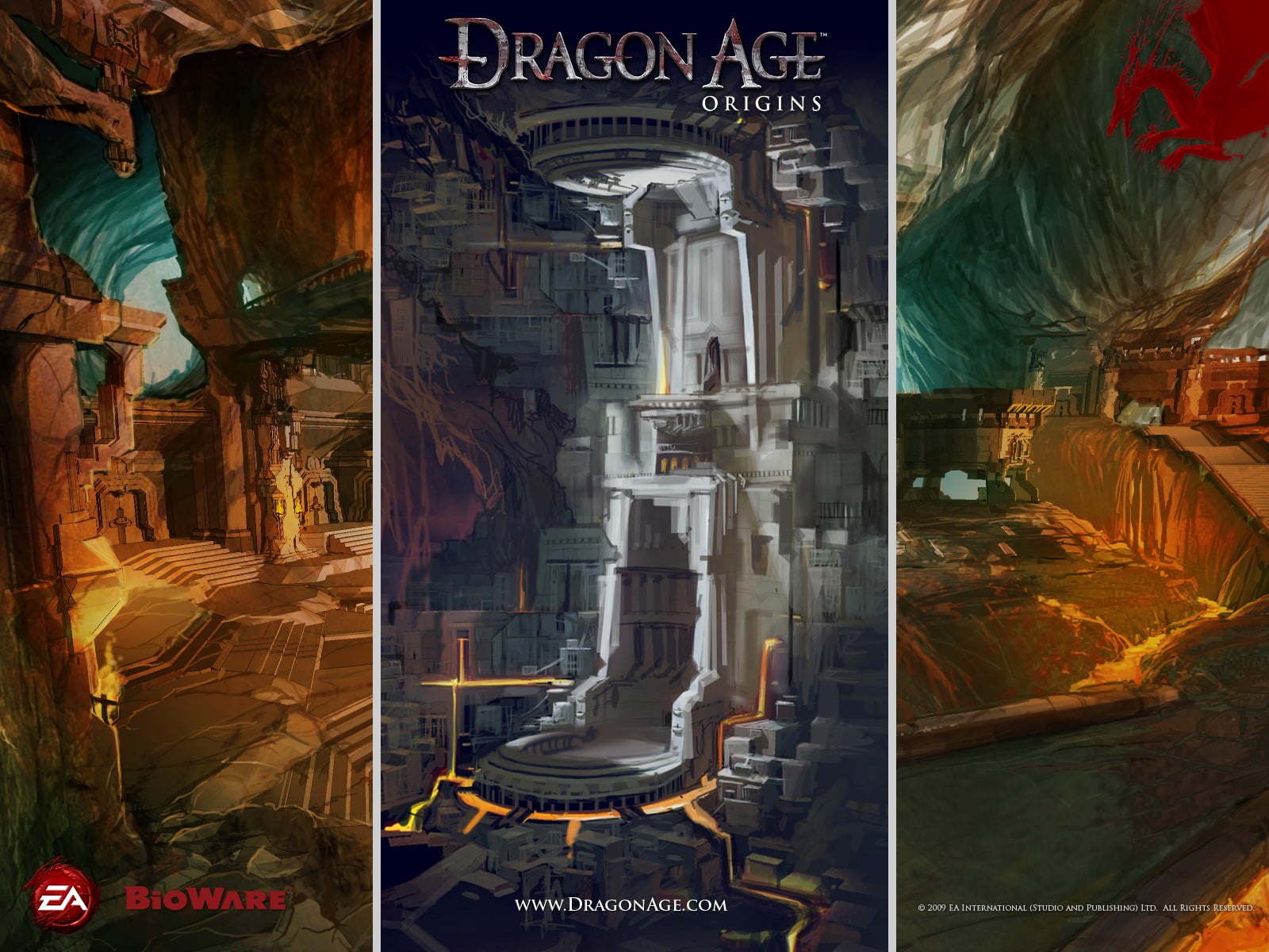 Dragon Age Origin poster, video games, Dragon Age, Dragon Age: Origins, collage