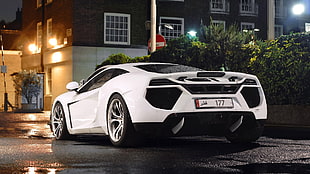 white coupe, car, white cars, McLaren HD wallpaper
