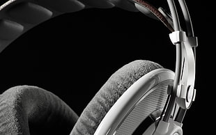 gray headphones HD wallpaper