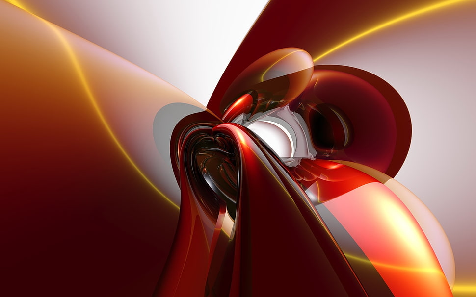 red animated illustration HD wallpaper