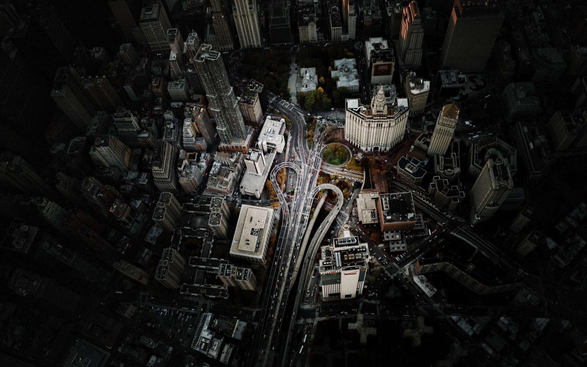 high-rise building, Manhattan, New York City, aerial view, cityscape