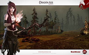 Dragon Age Origins screengrab, video games, Dragon Age, Dragon Age: Origins, Morrigan HD wallpaper