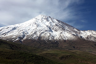 photo of white mountain during daytime, damavand, iran HD wallpaper