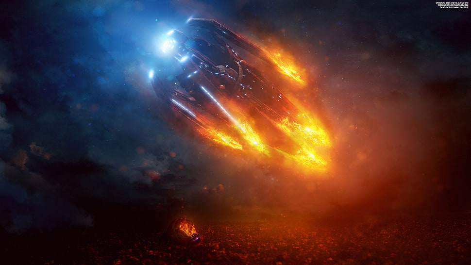 gray spacecraft digital wallpaper HD wallpaper