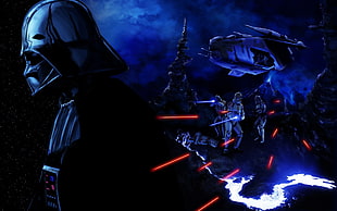 Star Wars Darth Vader 3D wallpaper, render, CGI, futuristic, spaceship