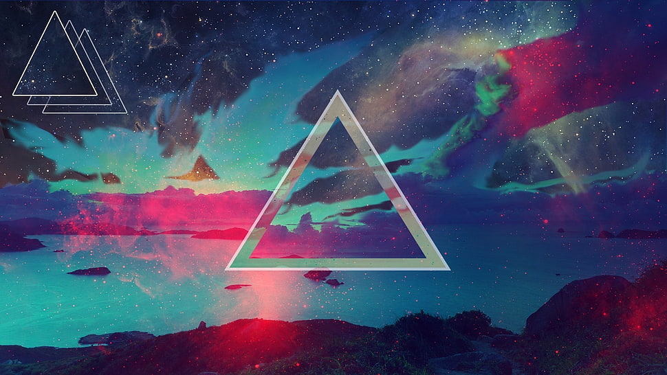 Triangular logo HD wallpaper