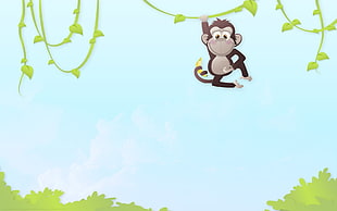 gray and brown monkey