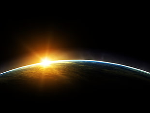 photo of sun covered by earth