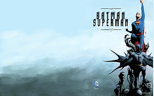 Batman and Superman wallpaper, DC Comics HD wallpaper
