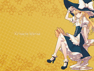 Kirisame Marisa anime character HD wallpaper