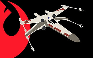 white and gray Star Wars plane poster, Star Wars, X-wing, Rebel Alliance, spaceship