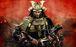 Samurai illustration, Total War: Shogun 2, samurai, warrior, video games