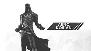 Arno Dorian, Assassin's Creed, digital art, minimalism, 2D