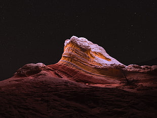 brown mountain, Reuben Wu, night, long exposure HD wallpaper