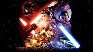 Lego Star Wars The Force Awakens poster, LEGO, Star Wars, Star Wars: The Force Awakens, LEGO Star Wars The Force Awakens HD wallpaper