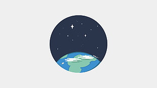 illustration of earth HD wallpaper