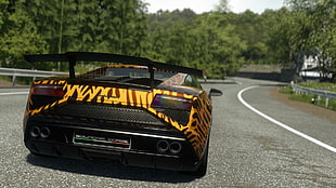 yellow Lamborghini coupe, car, Driveclub, racing