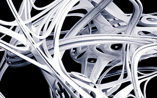 white metal tool frame illustration, abstract, vector, black background