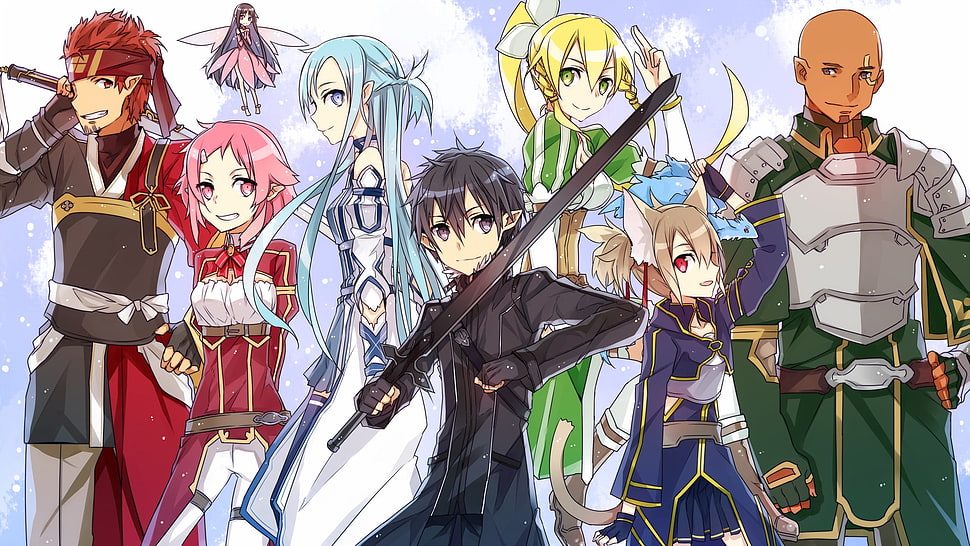 Sword Art Online wallpaper, anime, anime girls, anime boys, Sword Art Online HD wallpaper
