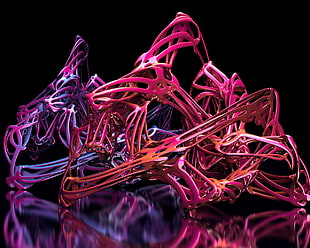 red and purple fiber strand illustration
