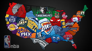 NBA teams poster